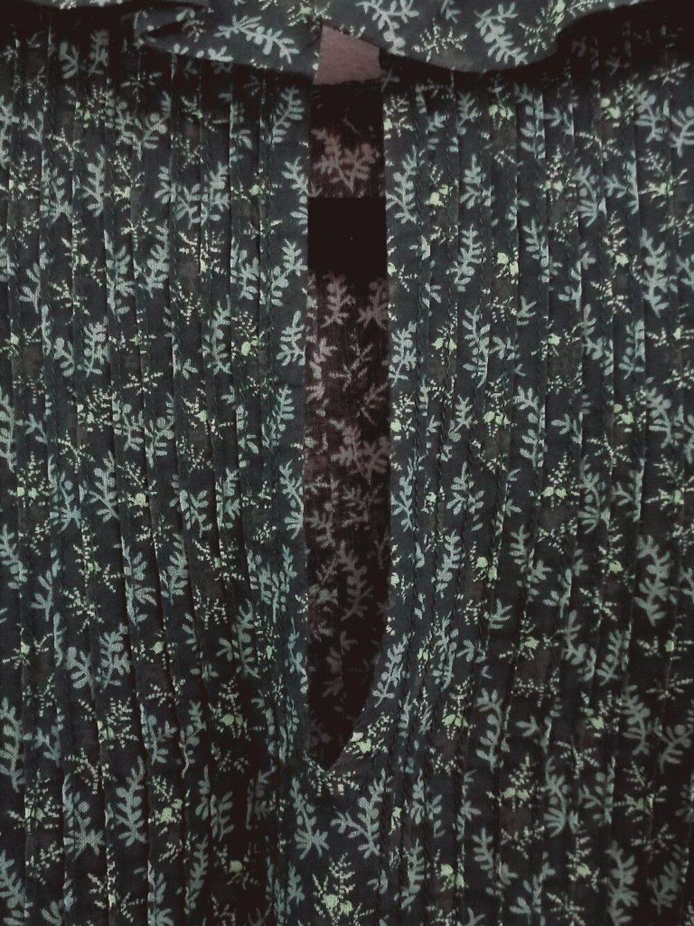 DOEN green floral cotton blouse - Picture 12 of 15